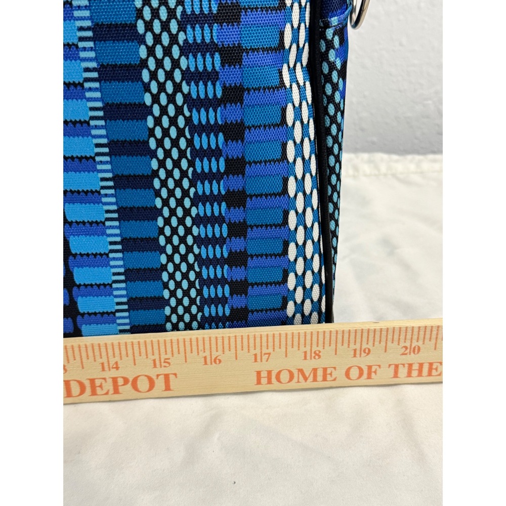 Vera Bradley Large Travel Bag Weekender Luggage Blue Pattern - Picture 4 of 13